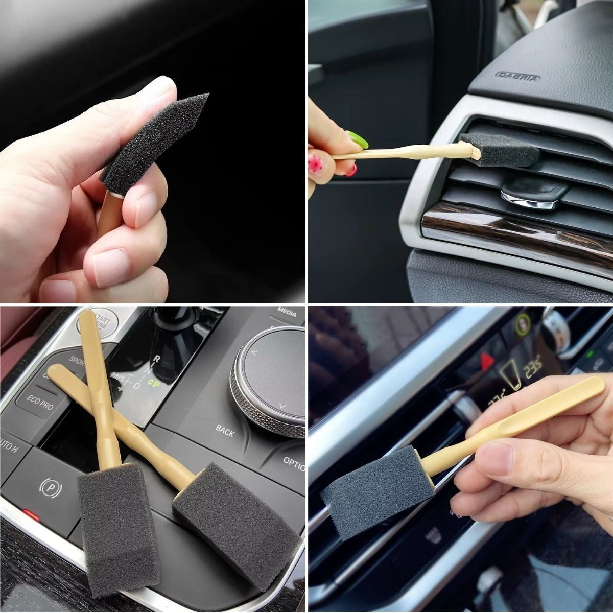ANKAVERSE® 5'li Araba Havalandırma Temizleme Fırçaları Klima Çıkışları,Toz Alma&Otomobil İçi Detaylı Mini Temizlik Aparatları