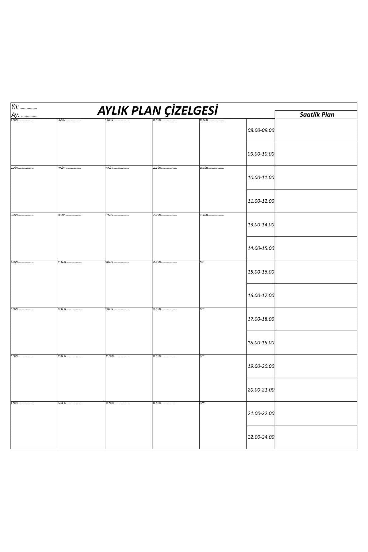 ANKAVERSE® Manyetik Aylık Planlayıcı Duvar Takvimi