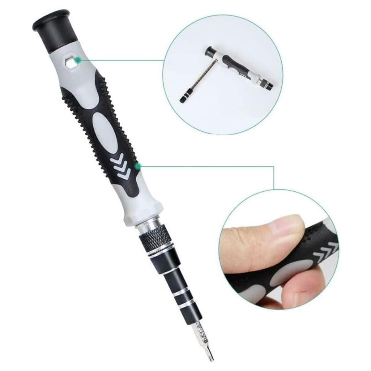 ANKAVERSE® Hassas Tornavida Seti Bilgisayar Pc Telefon Onarım Aracı Seti Manyetik 115 in 1 Tornavida Seti