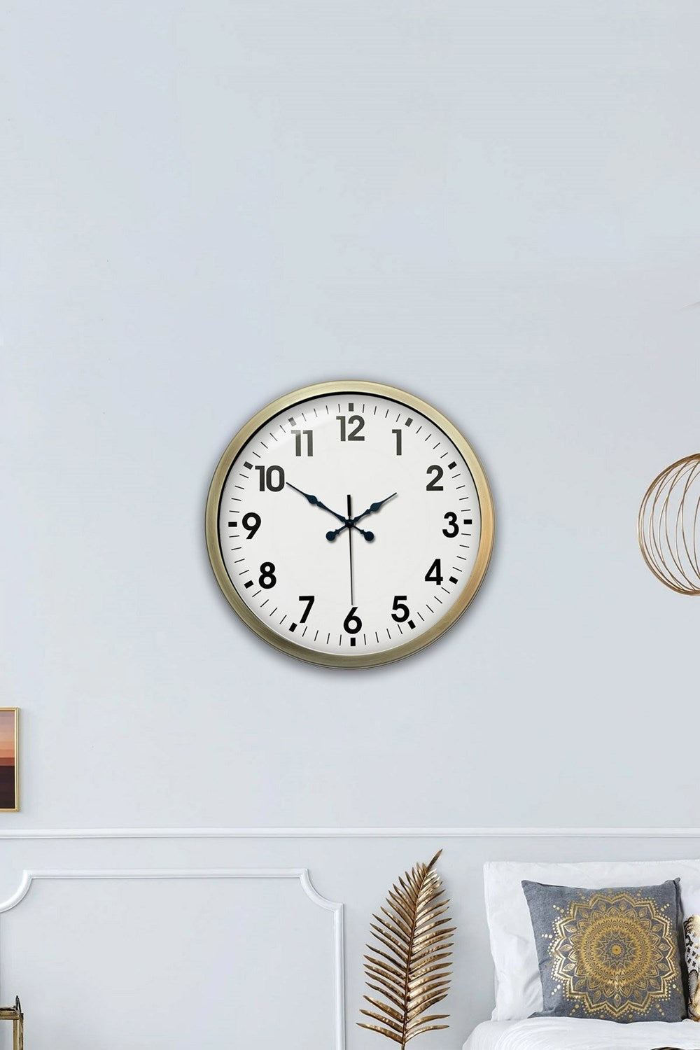 Zentime Eskitme Standart 40 Cm Metal Klasik Duvar Saati