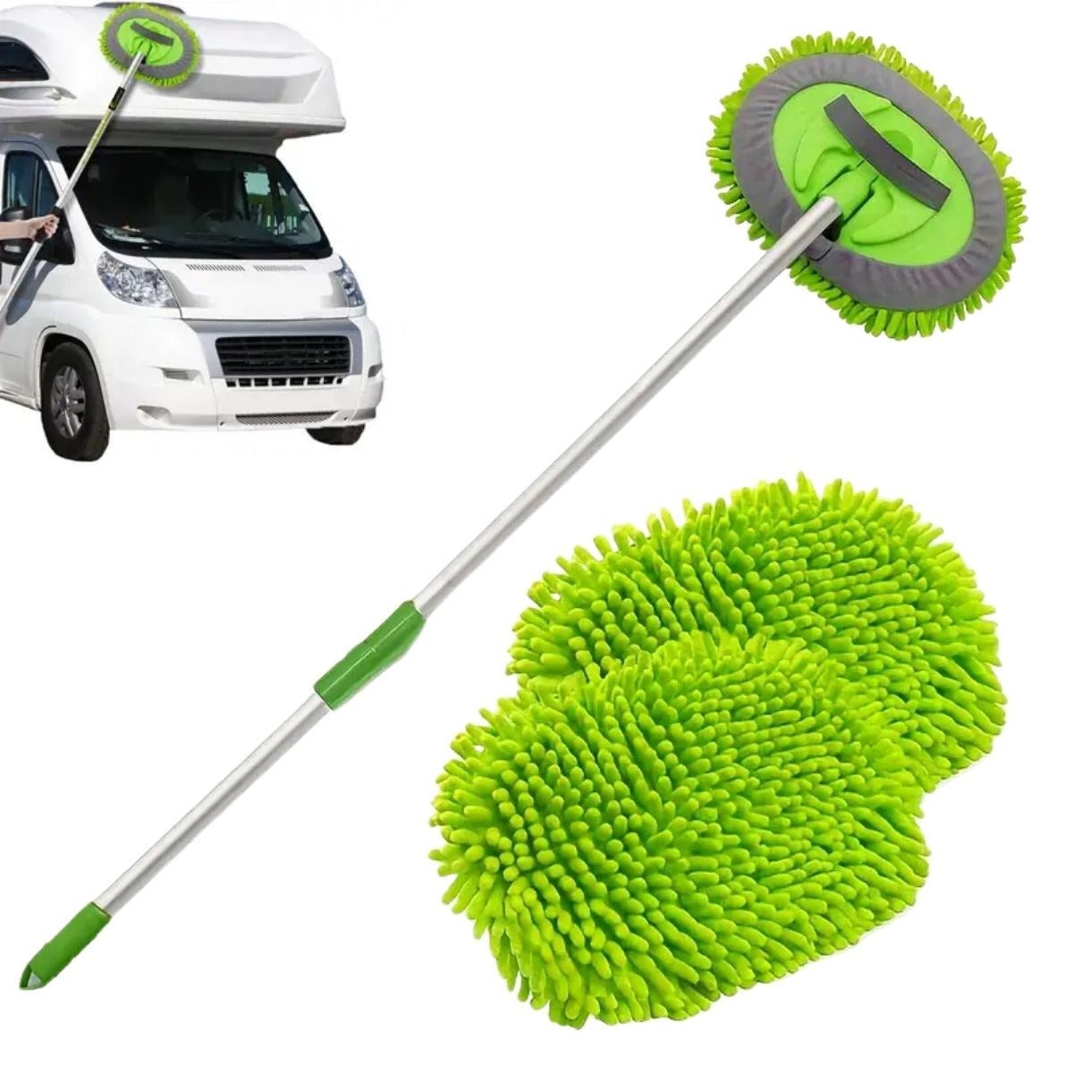 ANKAVERSE® Yedek Mikrofiber Bezli Oto Yıkama Mop Seti