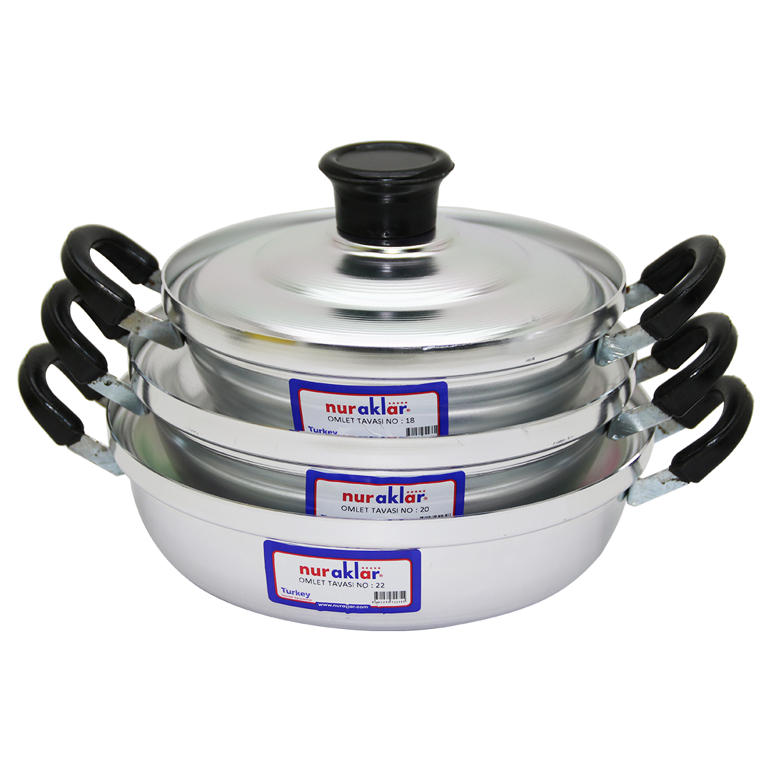 3LÜ ALÜMİNYUM OMLET SET NO-18-20-22 (5286)