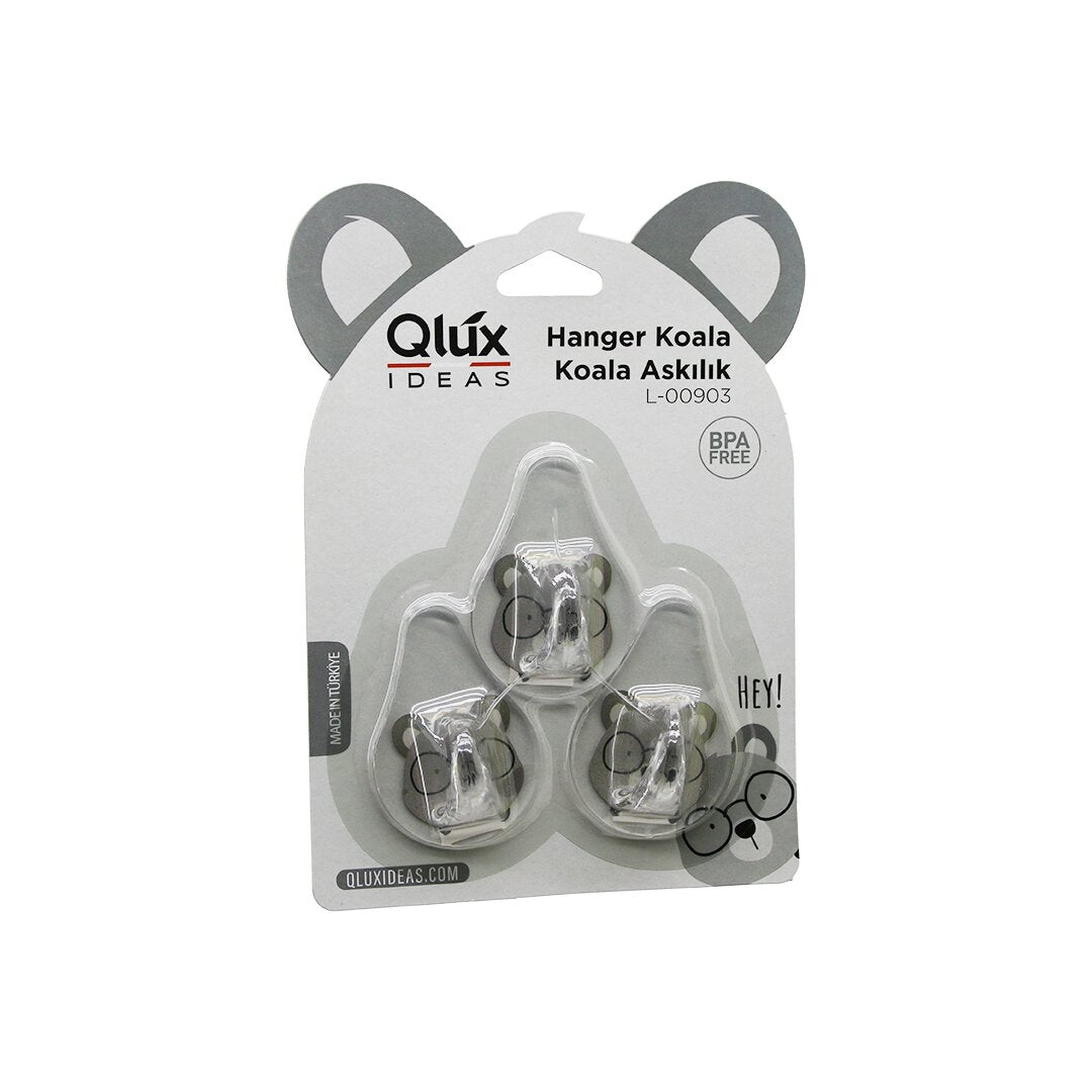 3PCS KOALA ASKI ŞEFFAF ASKI YAPIŞKANLI MONTAJ (5286)