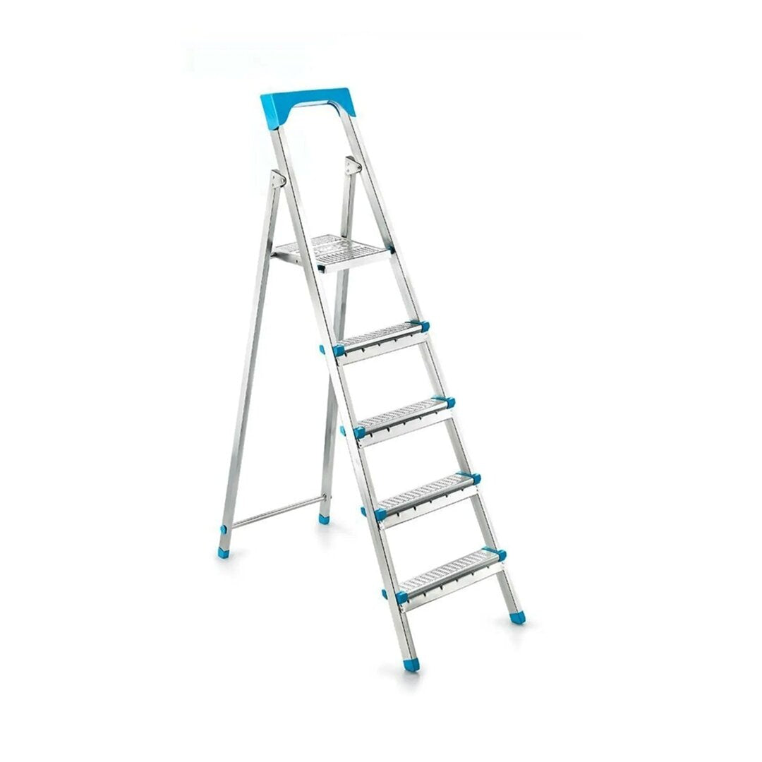 4+1BASAMAKLI METAL MERDİVEN Y: 105CM - 120KG.TAŞIMA KAPASİTESİ (5286)