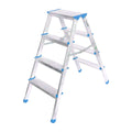 4+4 ÇİFT BASAMAKLI ALÜMİNYUM METAL MERDİVEN YÜKSEKLİK = 92CM BAŞ GENİŞLİK = 8CM (5286)