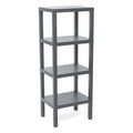 4 RAFLI GRİ MODÜLER ÜNİTE PLASTİK 38x29x100 cm (5286)