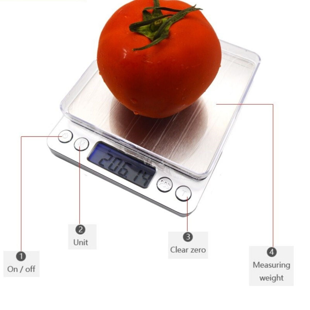 ANKAVERSE® Elektronik 3 kg Kapasiteli Dijital Hassas Kantar Mutfak Tartısı Terazi