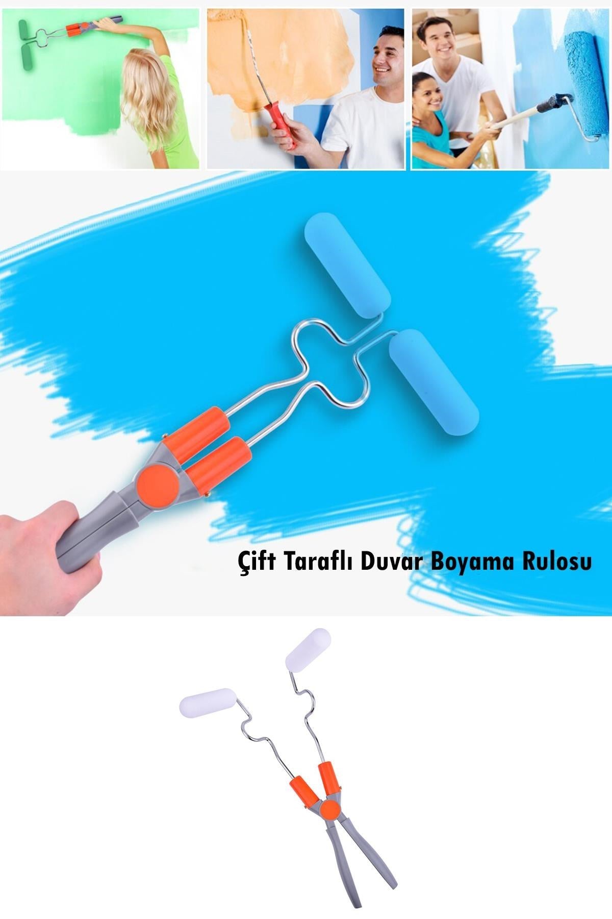 ANKAVERSE® Nano Süngerli Damlatmaz Boya Rulosu - Köşe ve Düz Yüzeyler İçin