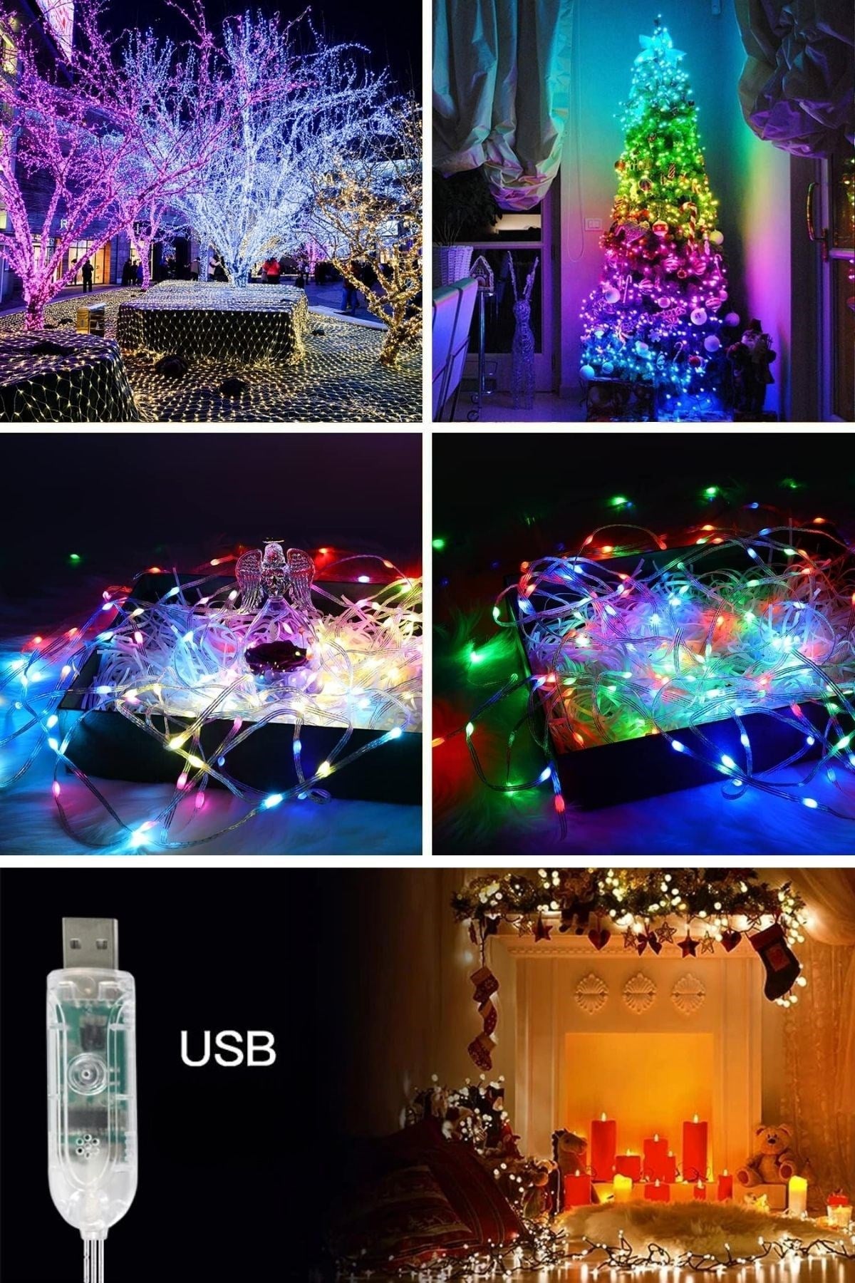 10 MT Uzaktan Kumandalı USB LED Işık - Çok Modlu Dekoratif Ortam Aydınlatmas