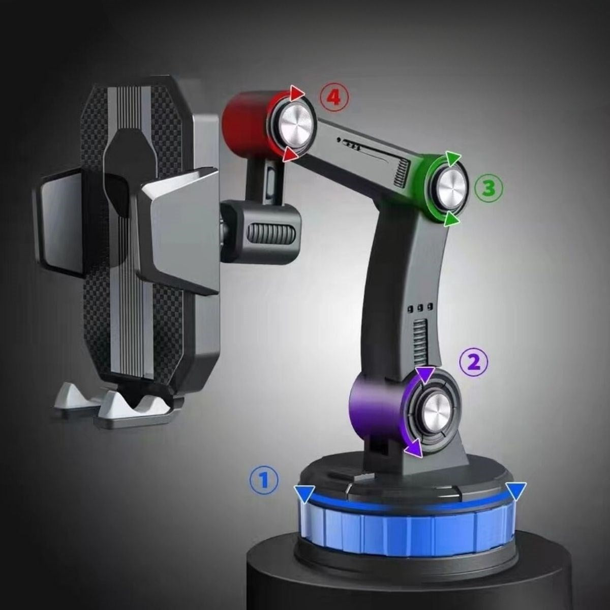 ANKAVERSE® 360° Dönebilen Jel Vantuzlu Araç Telefon Tutucu