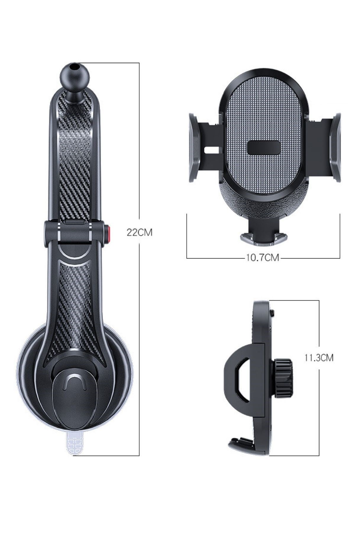 ANKAVERSE® Ultra Güçlü Vantuzlu Araç Telefon Tutucu