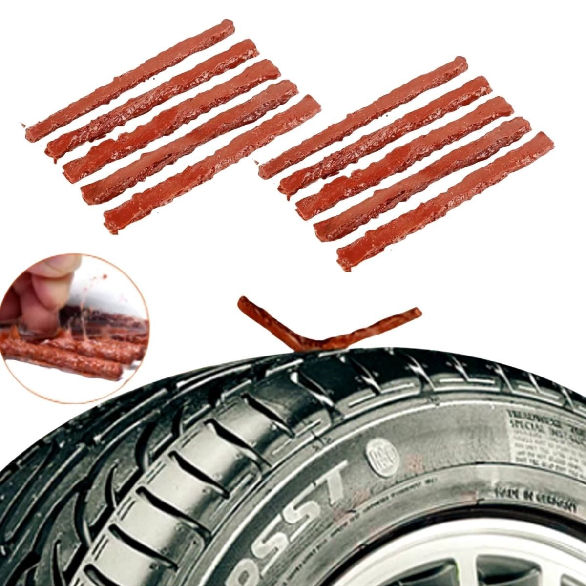 ANKAVERSE® 10'lu Lastik Tamir Fitili Seti