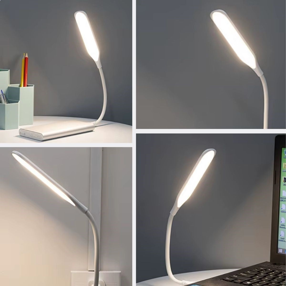 ANKAVERSE® USB Dokunmatik 14 LED Masa Lambası - Beyaz