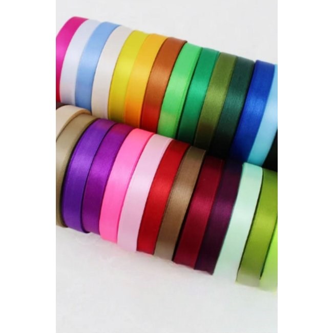 Saten Kurdele 6 mm Pudra 2 Metre