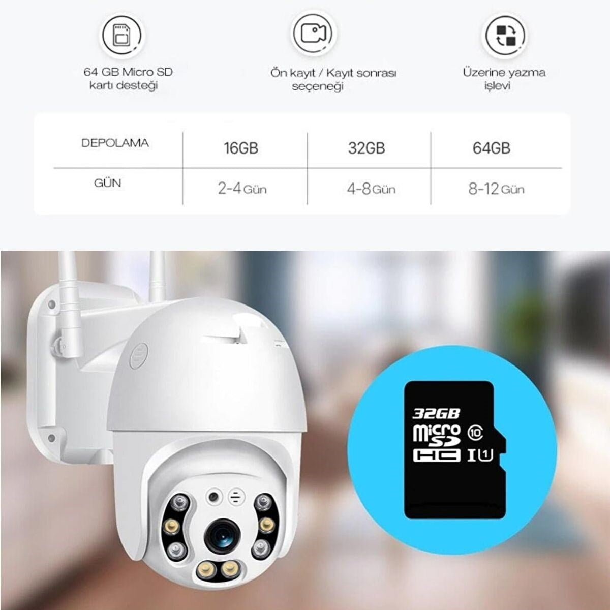 ANKAVERSE® 20MP HD Su Geçirmez WiFi Güvenlik Kamerası