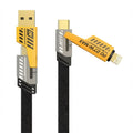 4in1 65W Hızlı Şarj Kablosu – Type-C to USB-A + Type-C to Lightning, 27W PD Destekli Çoklu Şarj Kablo (5286)