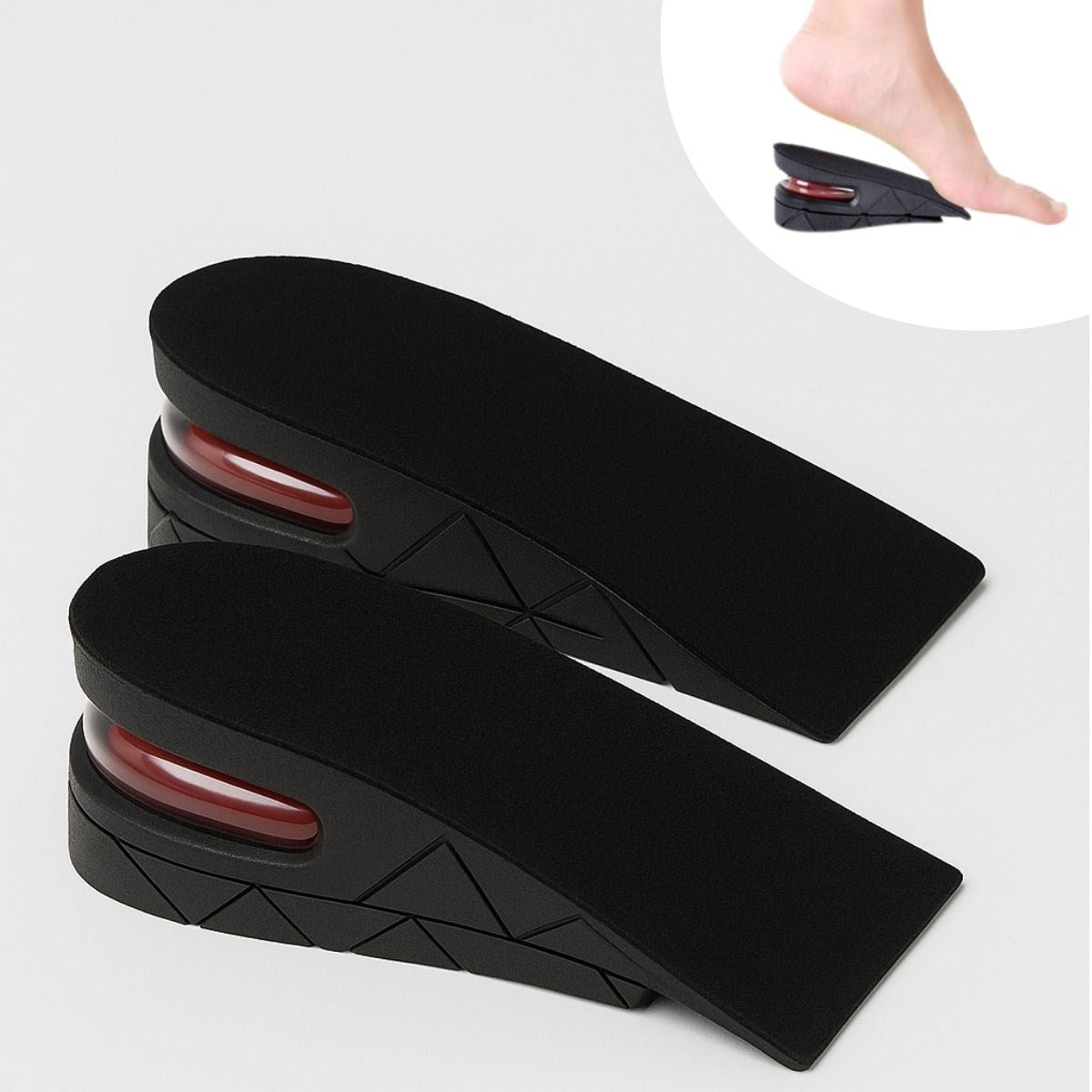 5 cm Boy Uzatıcı Silikon Ortopedik Topuk Tabanlık – Yüksek Konforlu Gizli Yükseltici Ped (Unisex) (5286)
