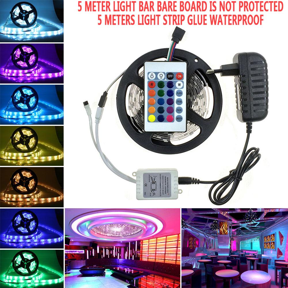 5 Metre Rgb Şerit Led Seti-İç ve Dış Mekan Silikonlu-Tak Çalıştır (5286)