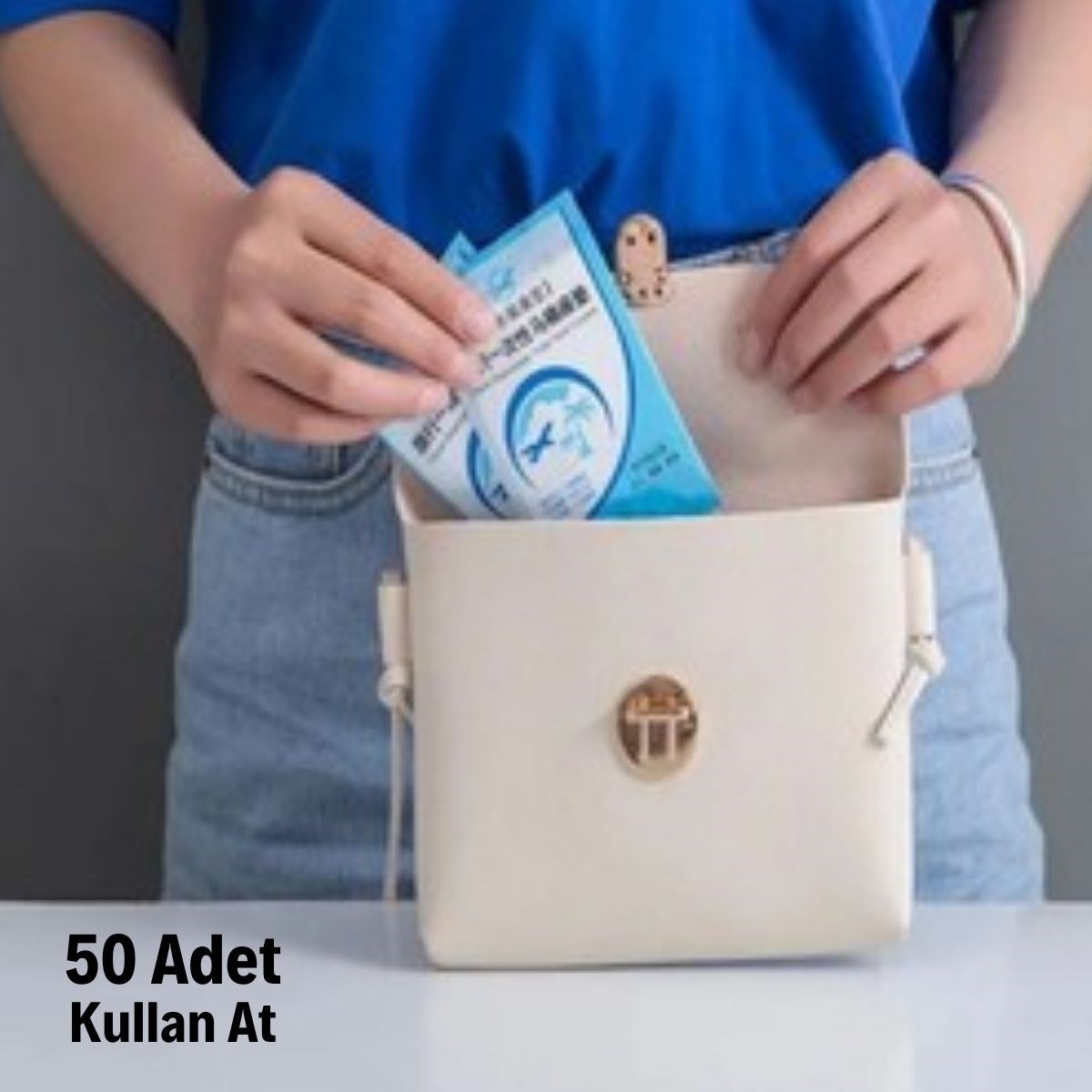 50 Adet Kullan At Pratik Kullanımlı Hijyenik Klozet Kapağı Poşeti (5286)