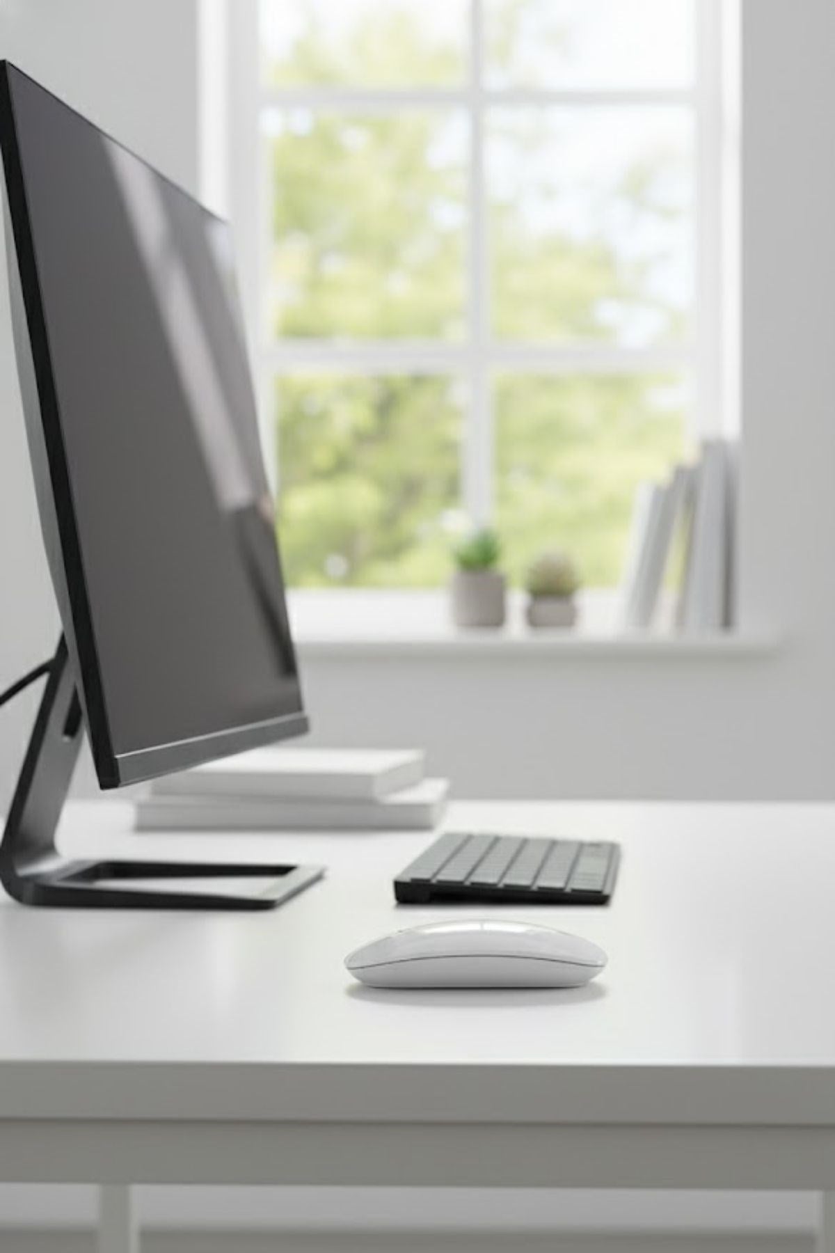 ANKAVERSE® Beyaz Renkli Ergonomik Sessiz Kablosuz Mouse – USB Alıcılı, Ofis ve Oyun İçin Konforlu Bilgisayar Faresi MS6310