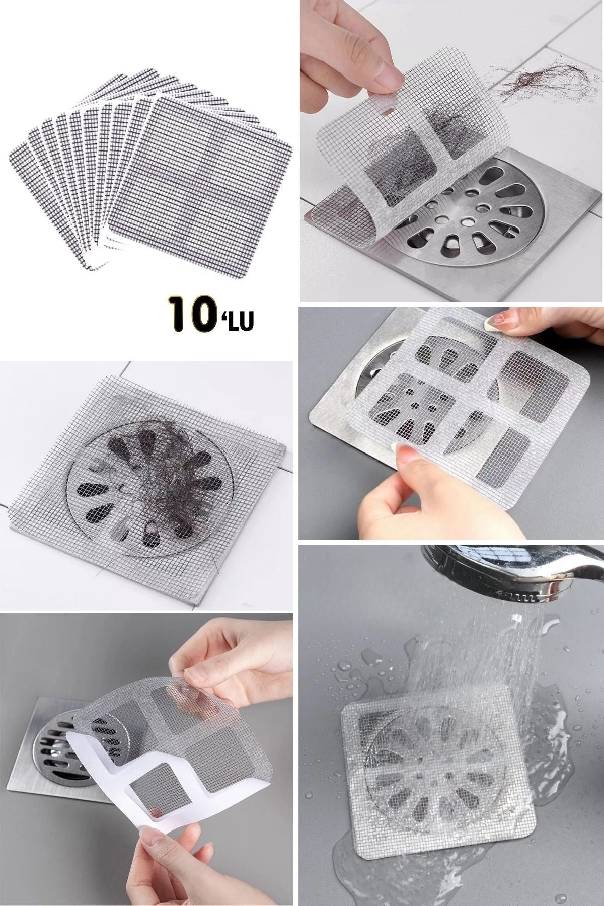 ANKAVERSE® 10'lu Lavabo Koku ve Haşere Önleyici Gider Filtresi