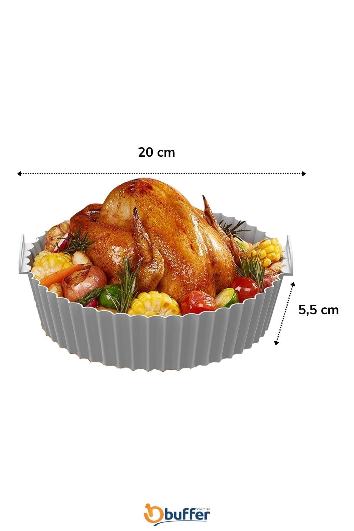 ANKAVERSE® 20 cm Yuvarlak Silikon Pişirme Matı - Isıya Dayanıklı ve Yıkanabilir
