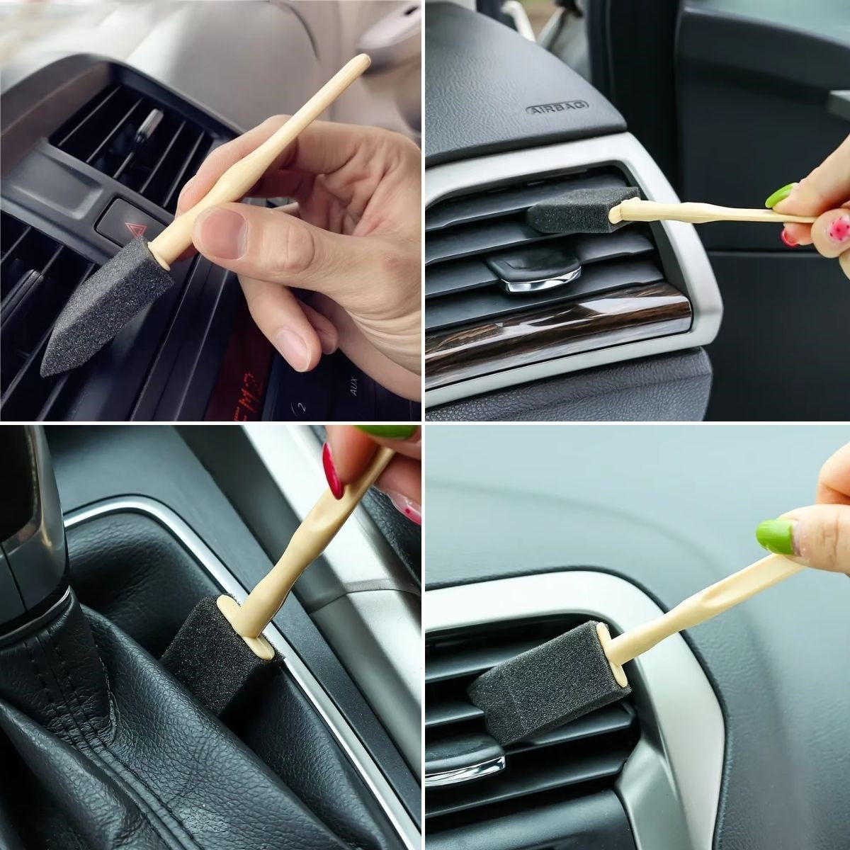 ANKAVERSE® 5'li Araba Havalandırma Temizleme Fırçaları Klima Çıkışları,Toz Alma&Otomobil İçi Detaylı Mini Temizlik Aparatları