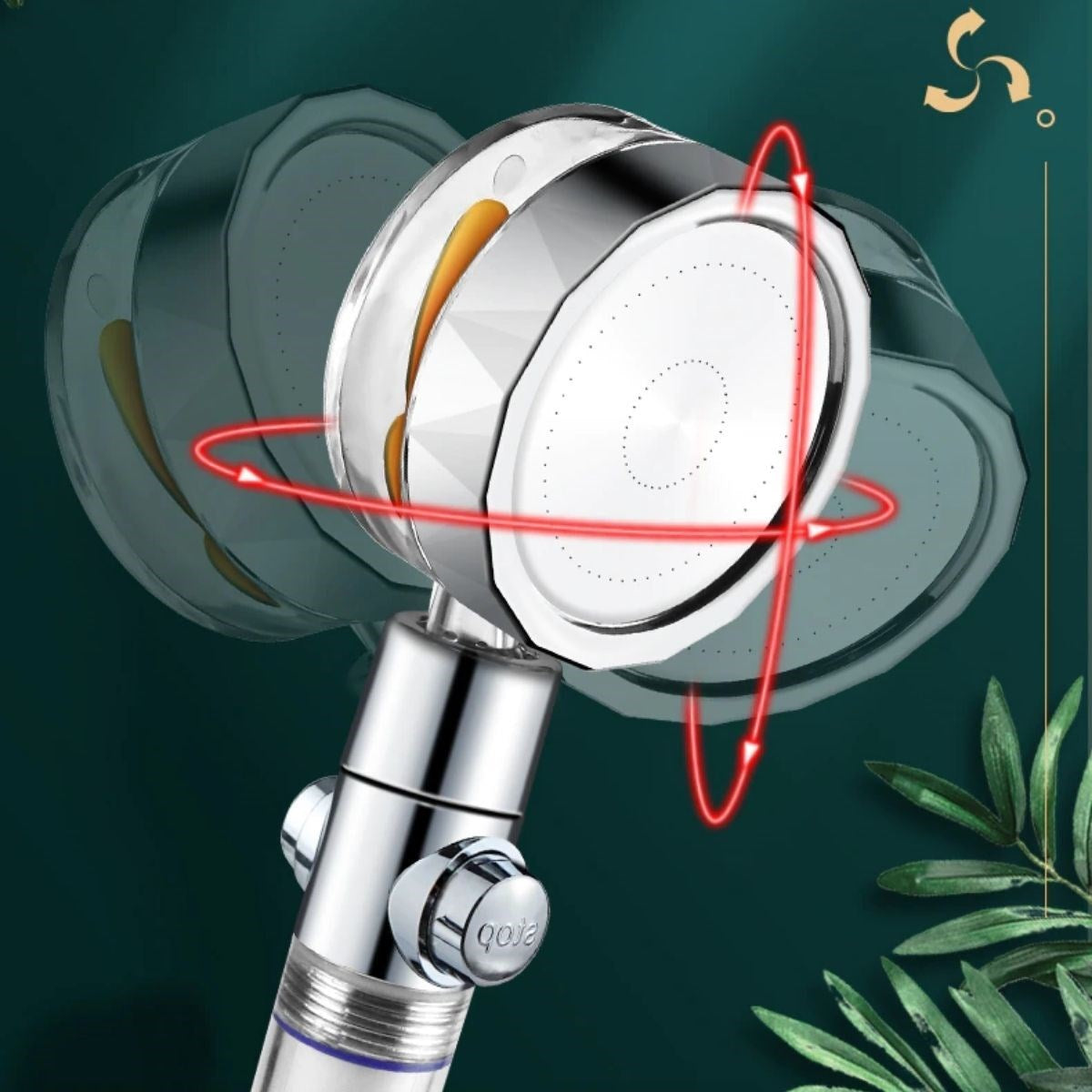 ANKAVERSE® Turbo 360° Dönen Filtreli Yüksek Basınçlı Duş Başlığı