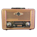 ANKAVERSE® Retro, Nostaljik, Ahşap Tasarım Bluetooth Hoparlörlü, Şarjlı, Taşınabilir Otantik Tasarımlı FM/AM Destekli Radyo NS8098