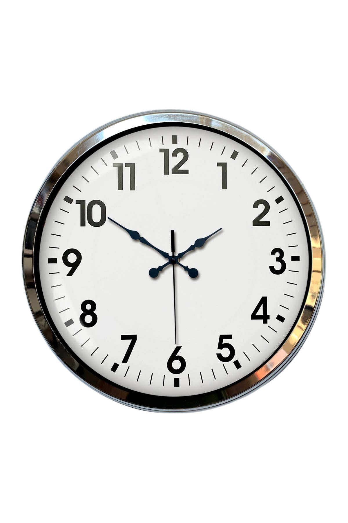 Zentime Krom Elegance 40 Cm Metal Standart Duvar Saati
