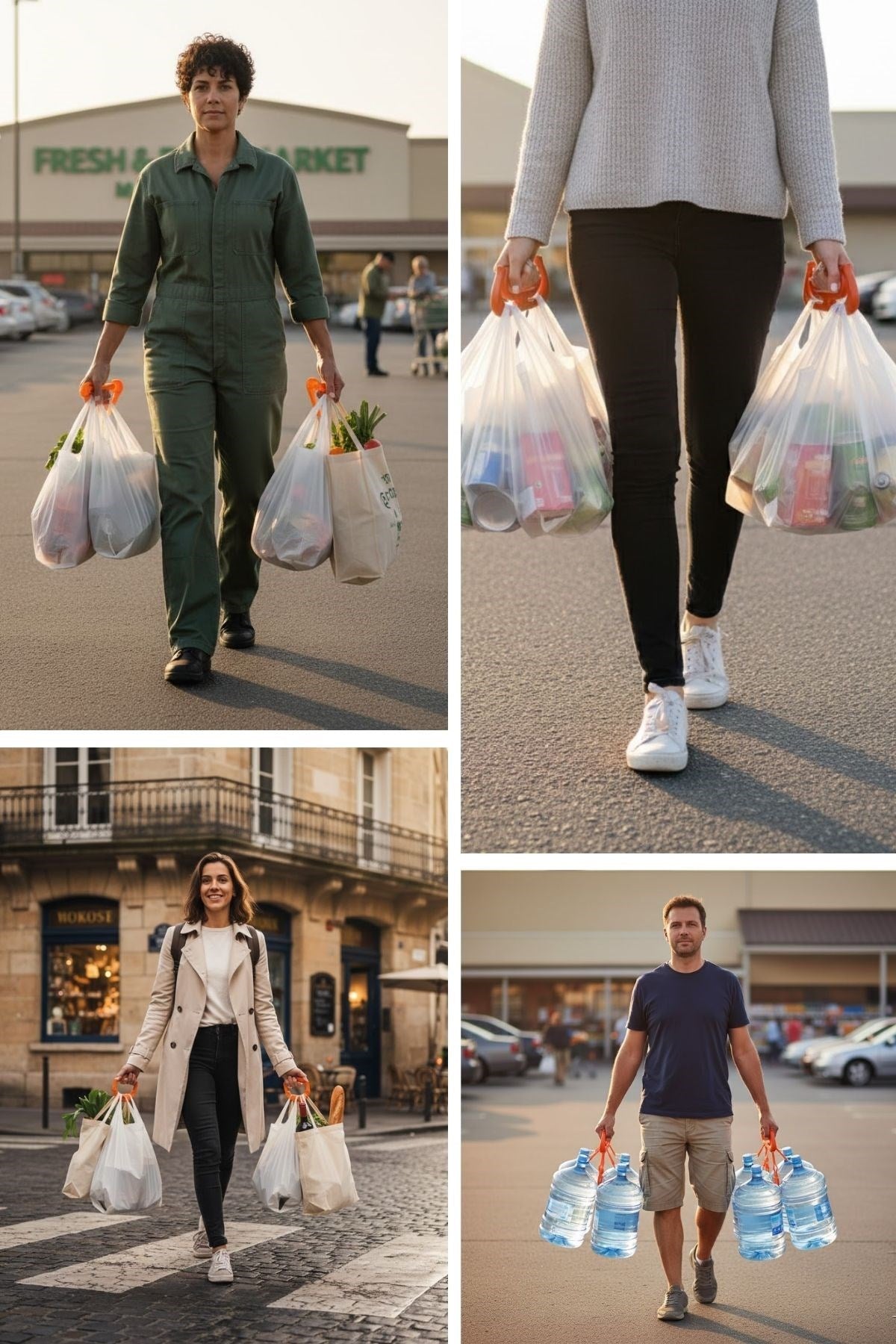 "ANKAVERSE® Ergonomik Poşet Taşıma Aparatı – Ağır Yük Taşıyıcı Tutacak, Elden Kesme Yapmayan Kolay Taşıma Kancası, Market ve Alışveriş Çantası Taşıyıc