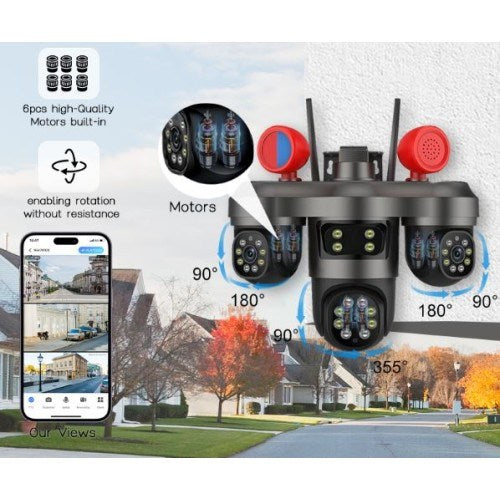3+3+3 MP SİM KARTLI SOLAR KABLOSUZ GÜVENLİK KAMERASI BS-2088