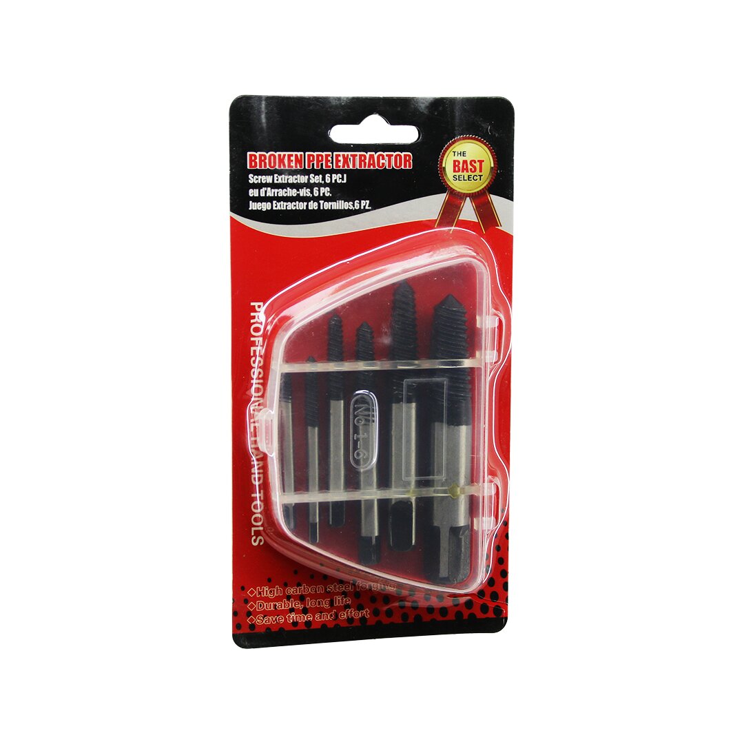 6 PCS  HASARLI VİDA ÇIKARICI SET -  SOLA DÖNEN  KLAVUZ UÇ (5286)