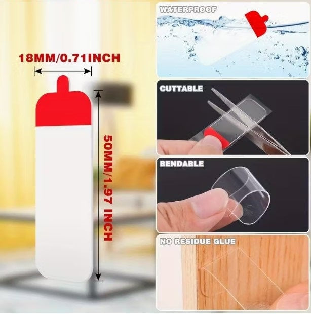 60 Parça Kolay Açılır Güçlü Çift Taraflı Bant 18mm*50mm (5286)