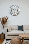 Zentime 40 Cm Metal Beyaz Modern Duvar Saati