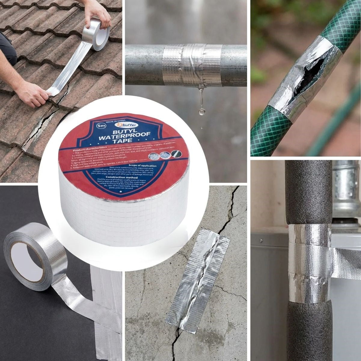 ANKAVERSE® Yüksek Isı Dayanıklı Su Geçirmez Onarım Bandı - 5 cm x 5 m