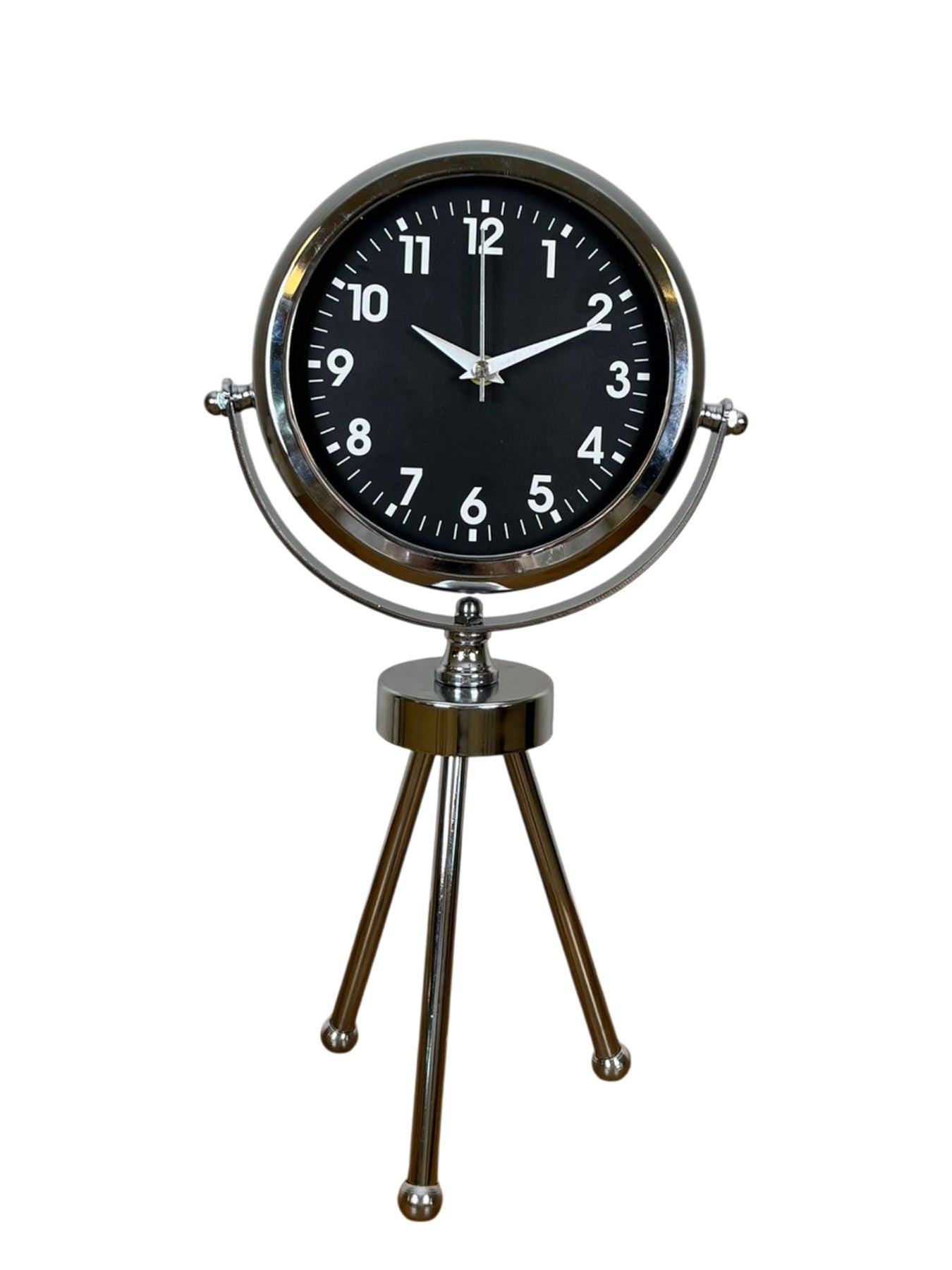 Zentime Silver Classic Tasarım Üç Ayaklı Metal Masa Saati