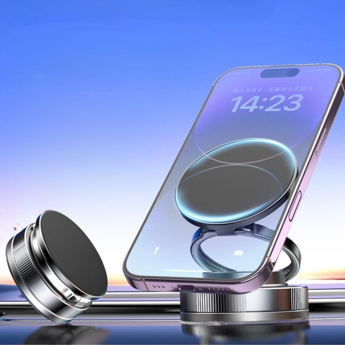 ANKAVERSE® Vakumlu Manyetik Telefon Tutucu – Güçlü Vakum 360° Döner Araç İçi Telefon Standı, Ultra Sabit Manyetik Destekli Mobil Cihaz Aparatı