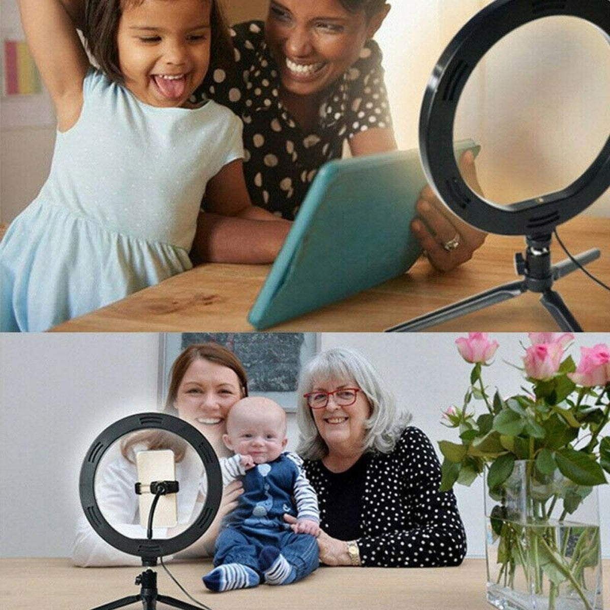 ANKAVERSE® 8inç 20cm Youtube Instagram Tiktok Selfie  Stüdyo Video Fotoğraf Ring Light  Tripod Led Halk