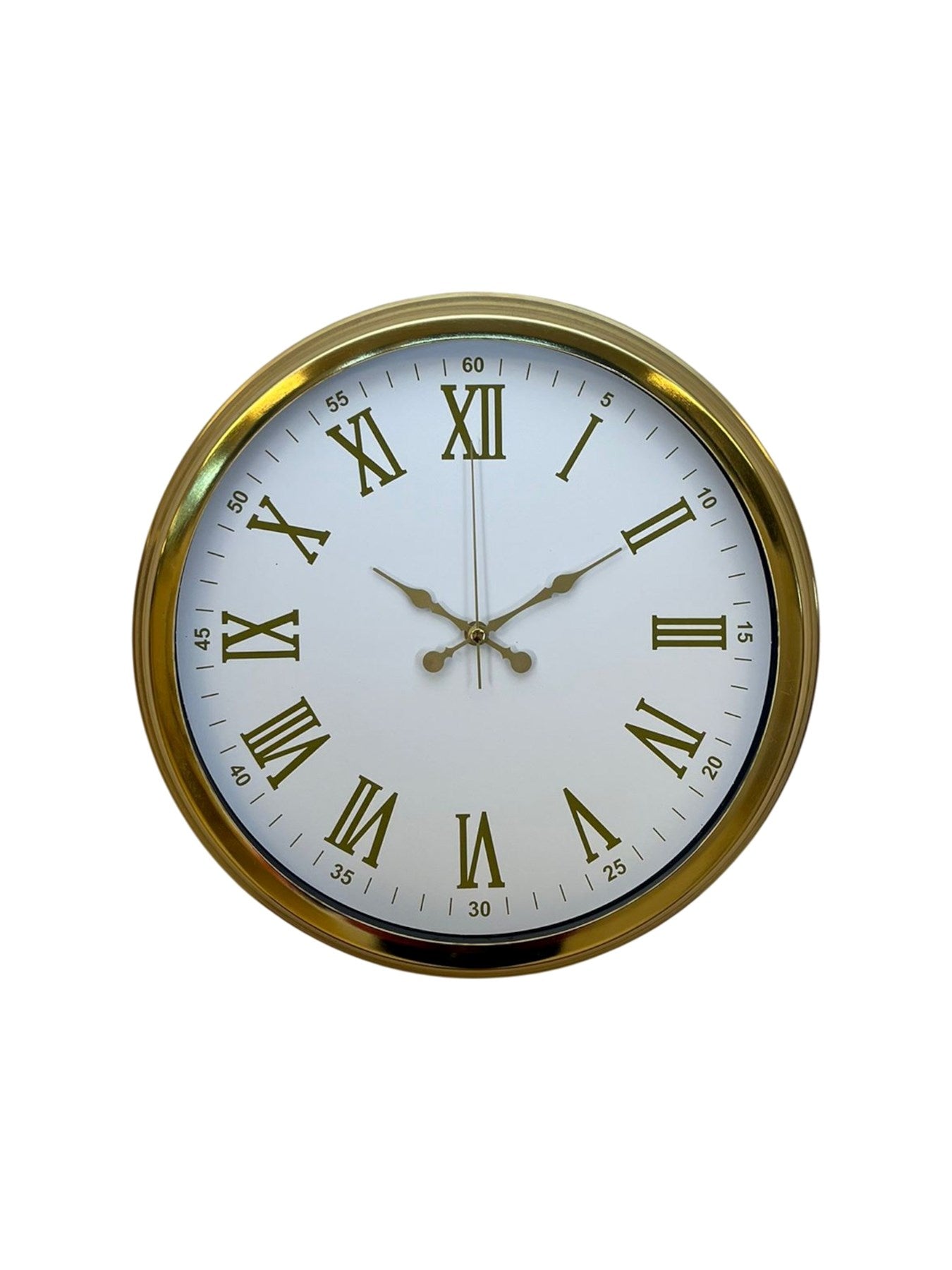 Zentime Royal White Gold 40 Cm Metal Duvar Saati