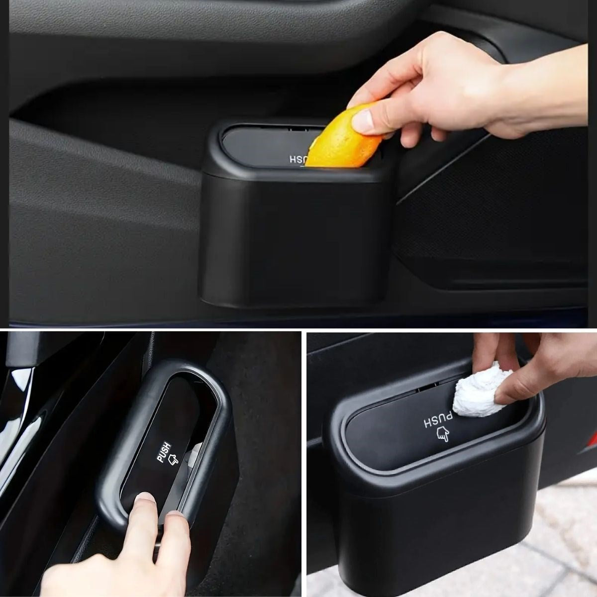 ANKAVERSE® Araç İçi Takılarak Sabitlenebilen Mini Kapaklı Çöp Kovası