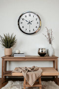 Zentime Modern Klasik 40 Cm Krom Metal Duvar Saati