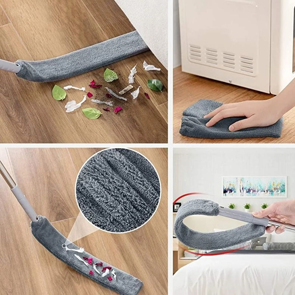 ANKAVERSE® Teleskopik 3'lü Çok Fonksiyonlu Mop Seti