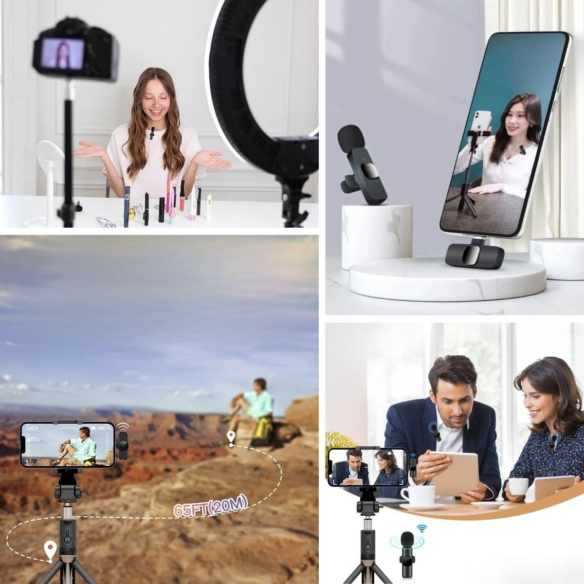 ANKAVERSE® Kablosuz Mini Yaka Mikrofonu - Android ve iPhone Uyumlu