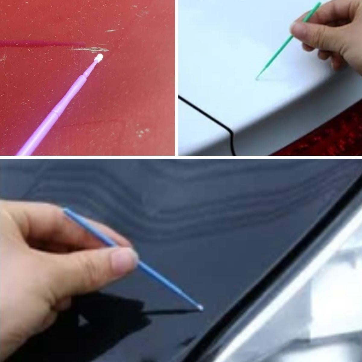 ANKAVERSE® 100’lü Mini Tek Kullanımlık Araba Rötüş Fırçası –İnce Uçlu Yumuşak Kıllı Boya Uygulayıcı, Otomotiv Detaylandırma