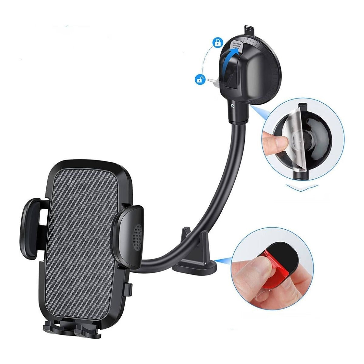 ANKAVERSE® 360° Ayarlanabilir Vakumlu Araç Telefon Tutucu