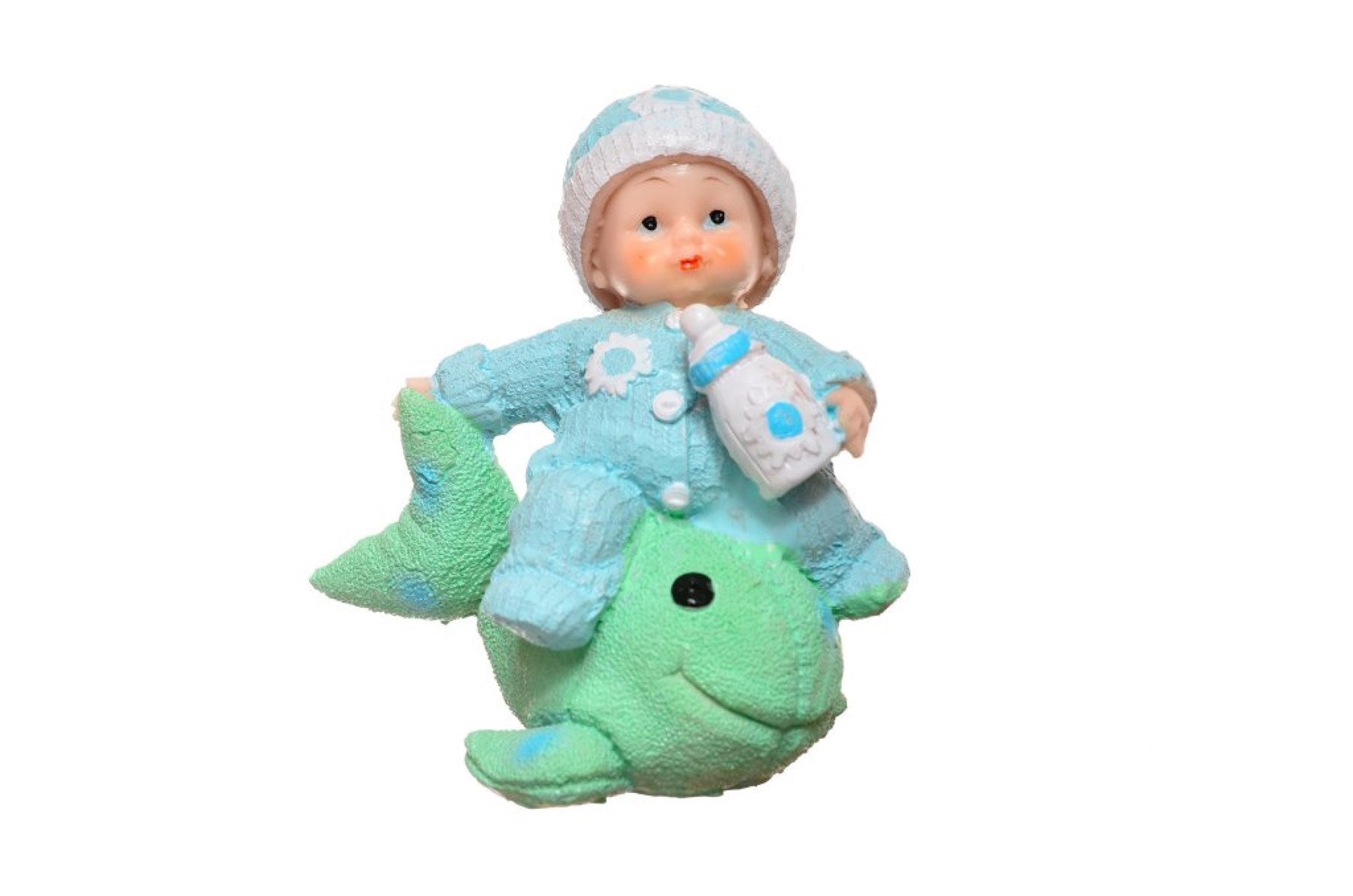 ANKAVERSE® Decotown Sevimli Mavi Bebek Biblo - Polyester Dekoratif Süs