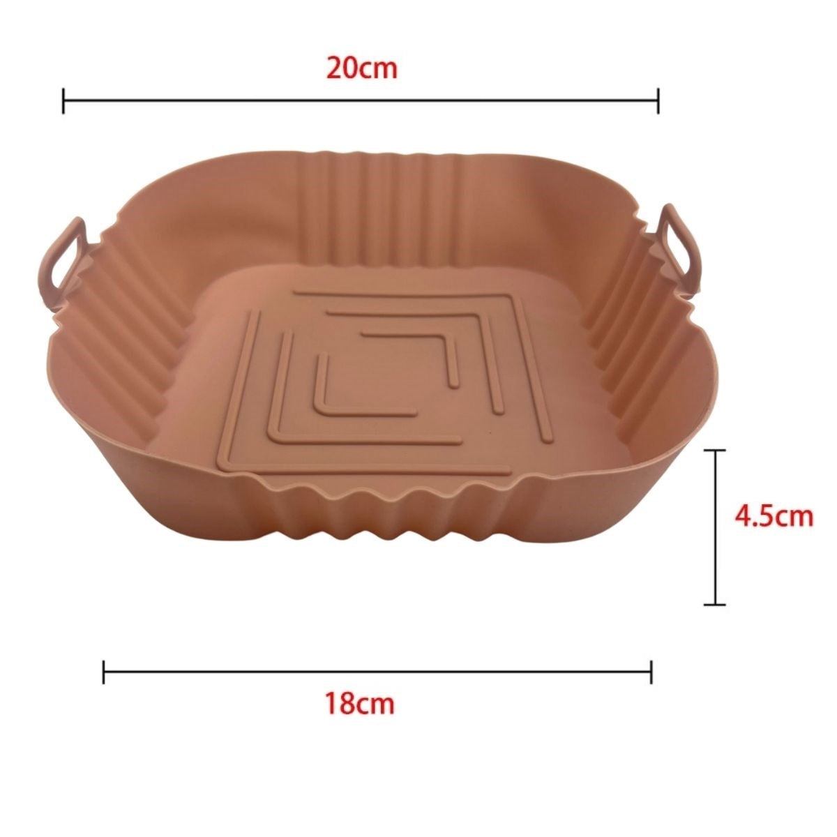 ANKAVERSE® Renkli Isıya Dayanıklı Yıkanılabilir Silikon Fırın Airfryer Kare Model Pişirme Matı 20 cm