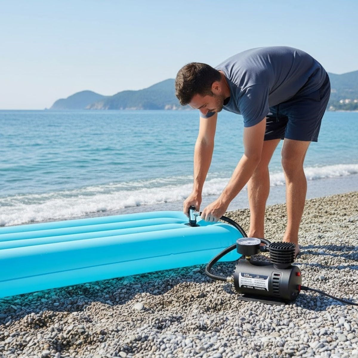 ANKAVERSE® 300 PSI Güçlü Taşınabilir Hava Kompresörü–Araba, Motosiklet, Bisiklet ve Top Şişirme İçin Çakmaklıklı Lastik Şişirme Pompası