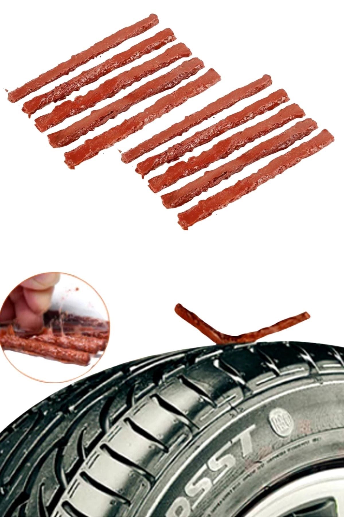 ANKAVERSE® 10'lu Lastik Tamir Fitili Seti